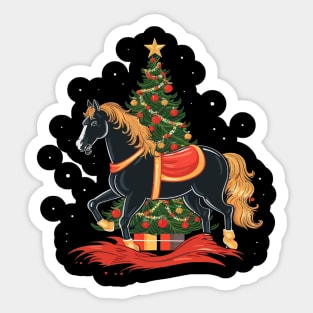 Horse Christmas Sticker